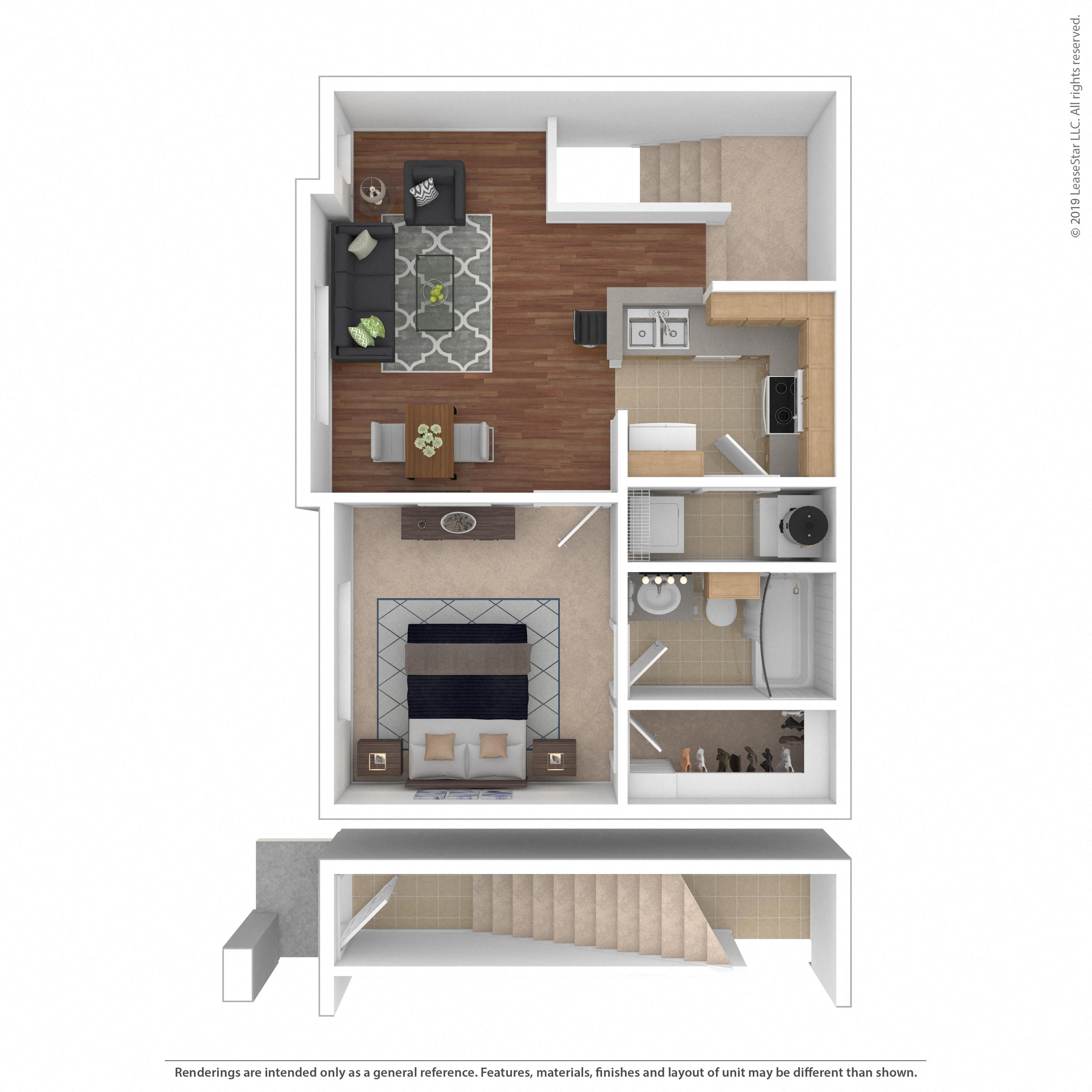 Floor plan layout diagram for 1A
